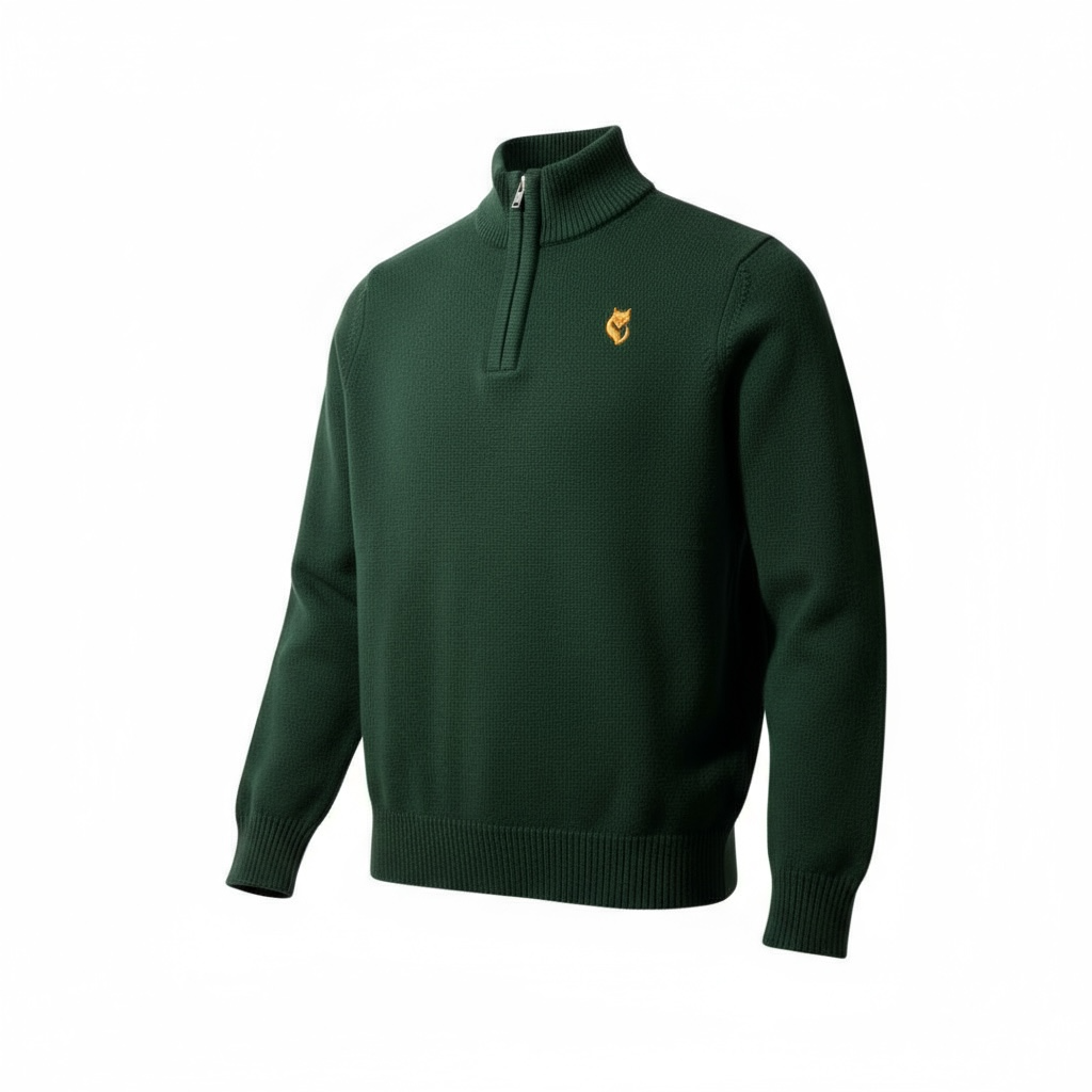 Herren Strickpullover (Feinstrick) Forest Green