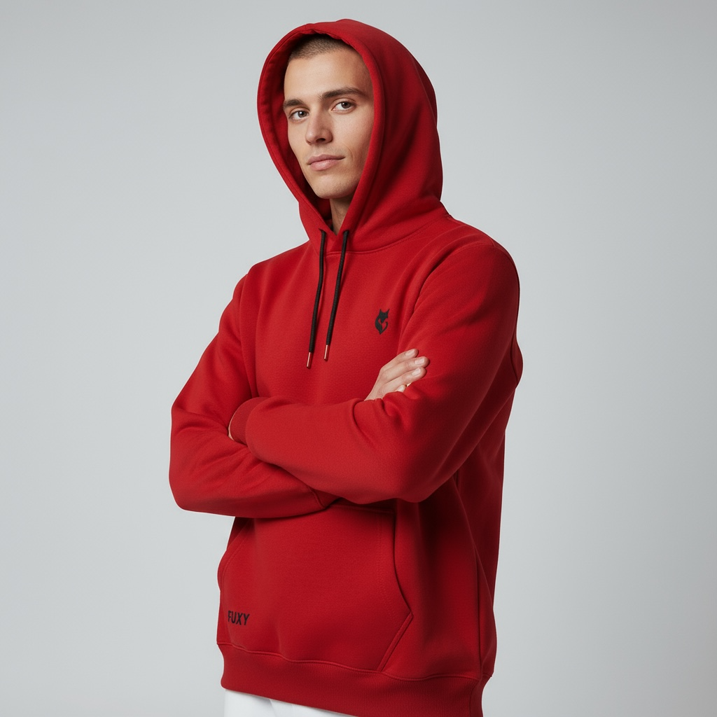 FUXY Essential Hoodie – Red Edition