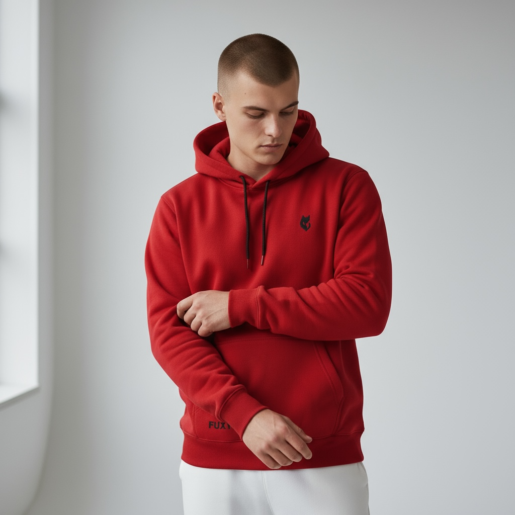FUXY Essential Hoodie – Red Edition