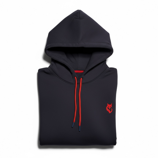 FUXY Essential Hoodie – Navy Red Edition